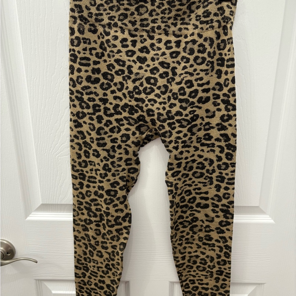Leopard Pattern Leggings fleece lined